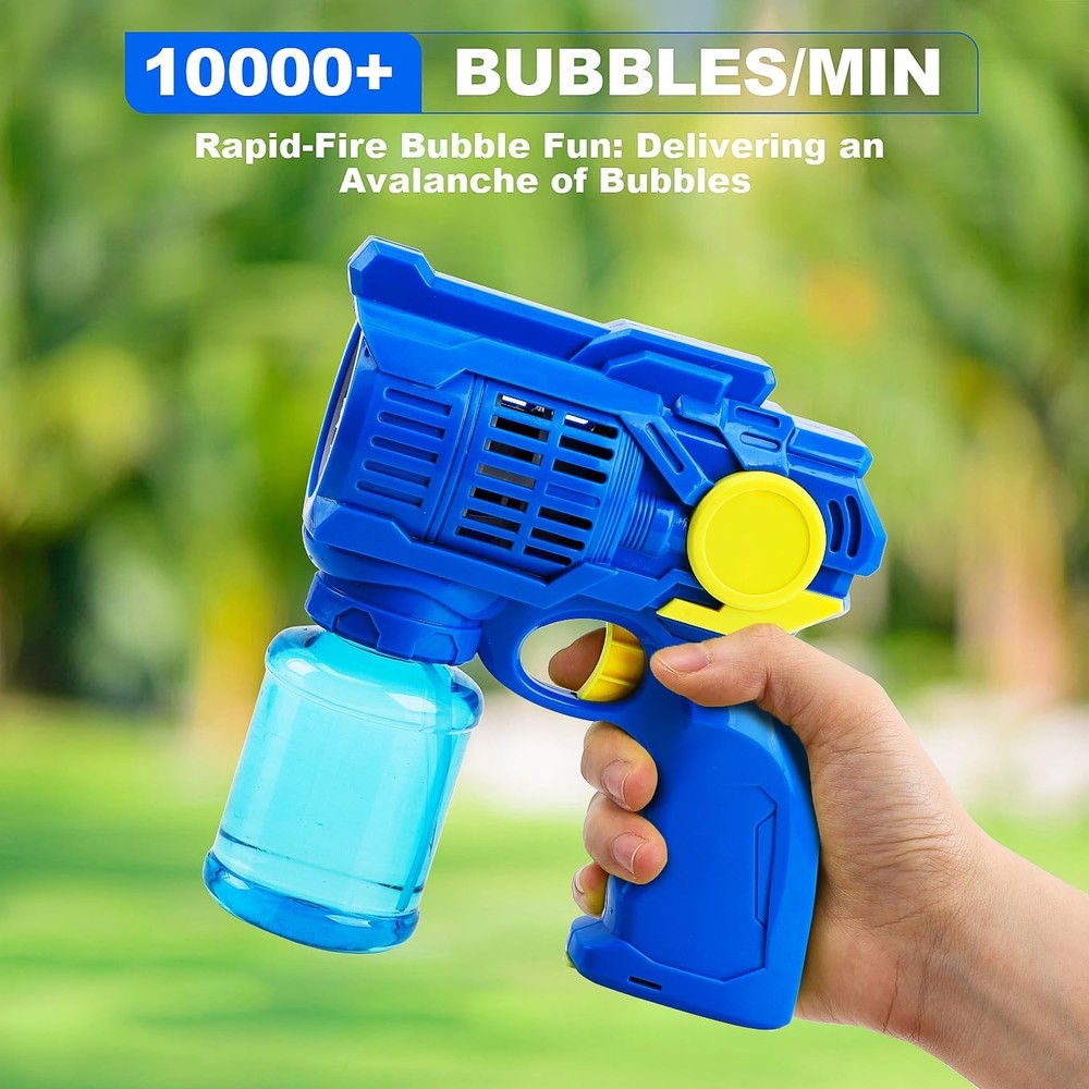 TOY Life 3 Pack Bubble Guns for Kids, Automatic Bubble Blower, Leakproof & Light
