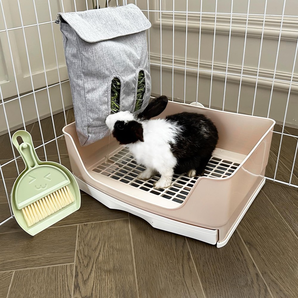 Large Rabbit Litter Box with Drawer for Potty Training and Small Pets