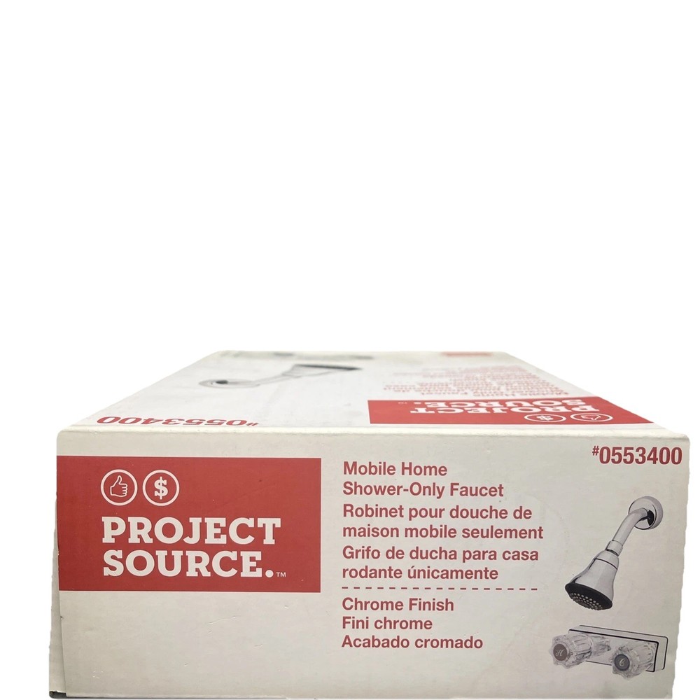 Project Source Chrome 2 handle Shower Faucet with Valve Mobile Home