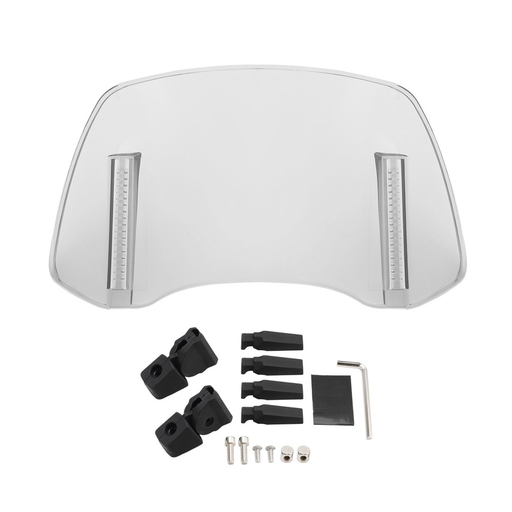 Universal Adjustable Windshield Clip On Wind Screen Deflector Extension Spoiler#