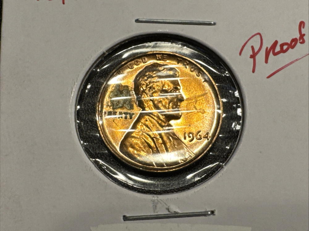 1964 Proof Lincoln Cent Nice condition.
