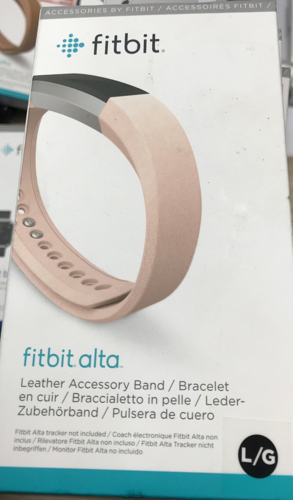 ⌚ Fitbit Alta Accessory Leather Blush Pink Large Replacement Band👌🆕️