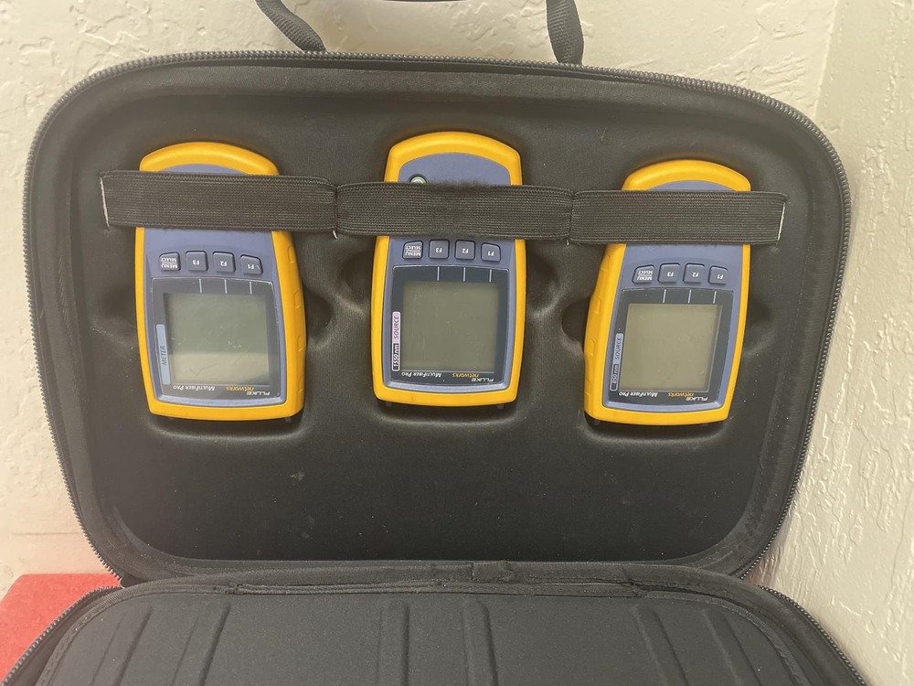 FLUKE NETWORKS MULTIFIBER PRO SET, 850nm SOURCE, 1550nm SOURCE, METER