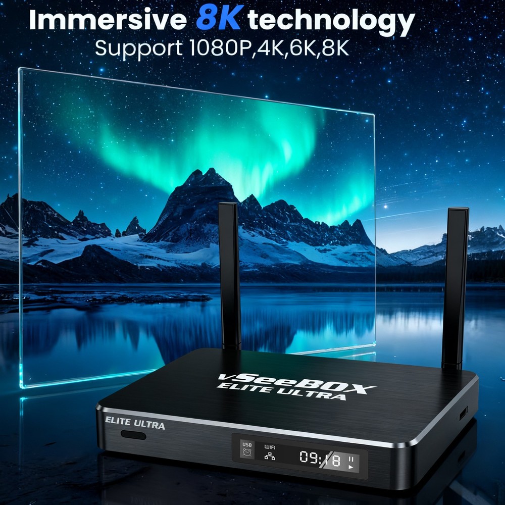 Vseebox Elite Ultra Android Streaming TV Box Authorized Distributor Same-Day