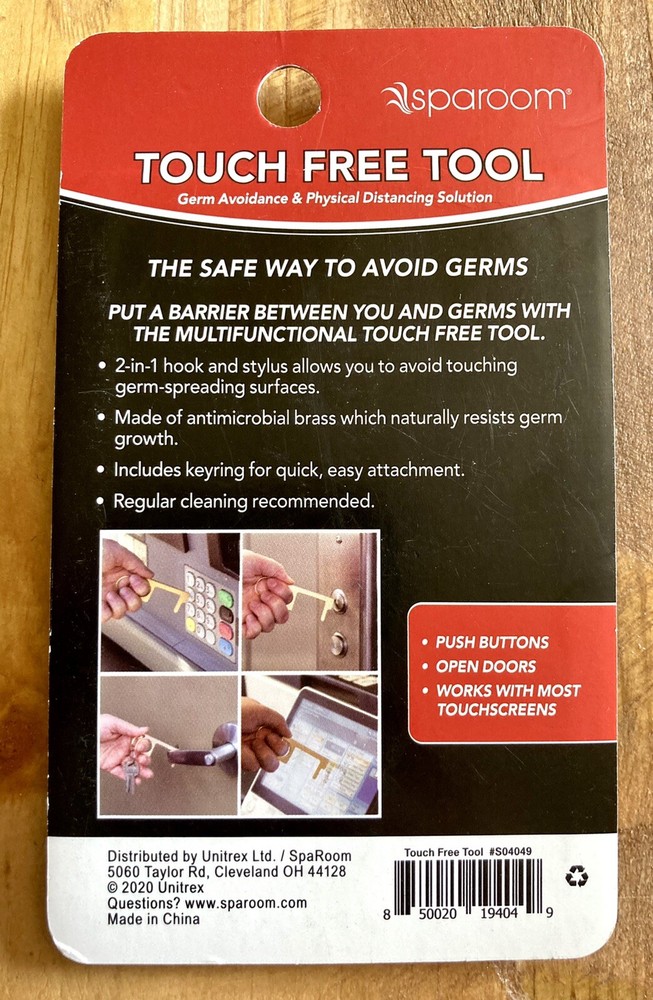 TOUCH FREE TOOL: GERM AVOIDANCE & PHYSICAL DISTANCING DOOR OPENER BUTTON *NEW*