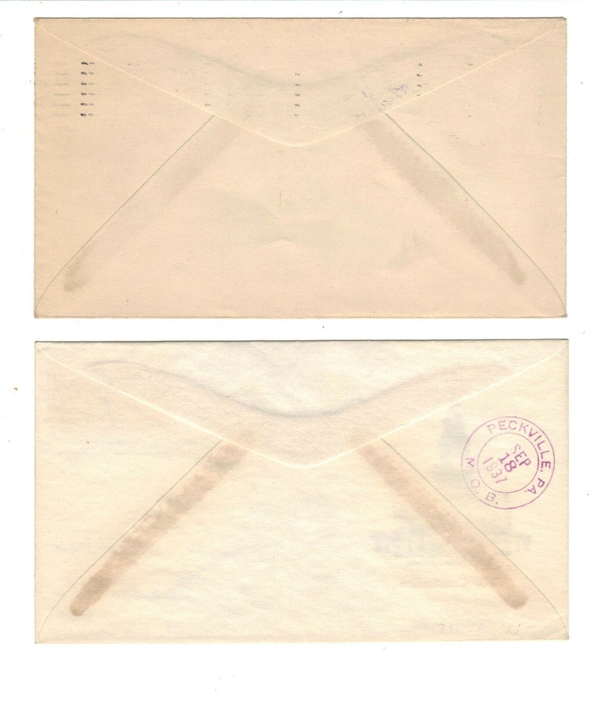 FDC's 774-18, 798-51 --1935 , 1937 -- Roessler