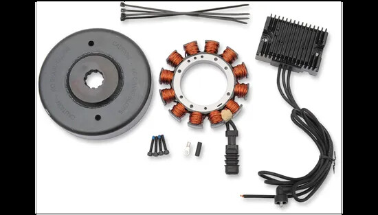 DS 32A Black Charging System Kit Stator Regulator HD Disc Glide 83-84