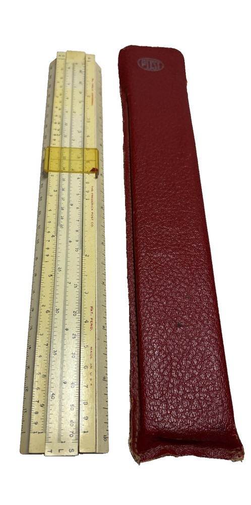 Vintage Frederick Post Slide Rule Model 1452-D Universal With Case