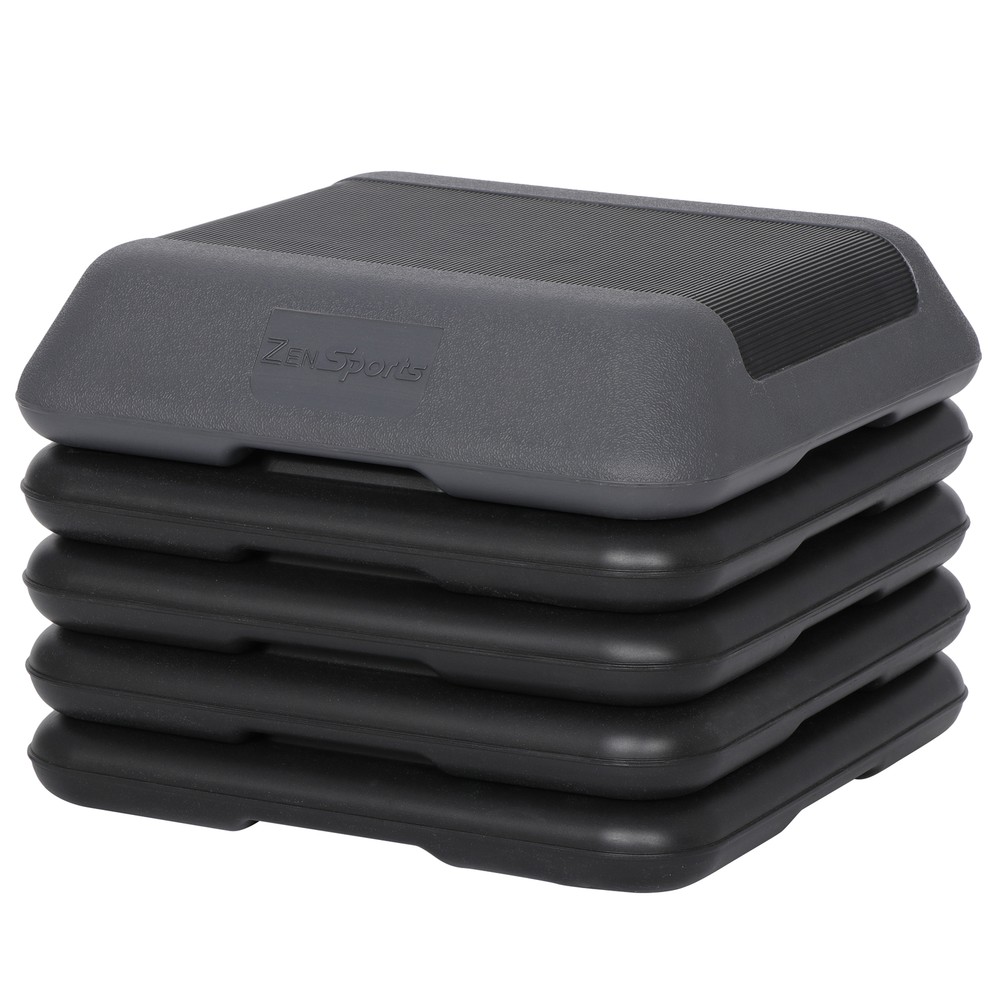 High-Intensity Step Aerobic Exercise Platform Nonslip with 4 Risers Exercise