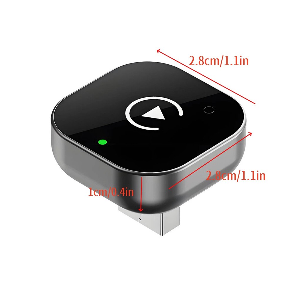 USB CarPlay Wireless Adapter 2-in-1 for iPhone Android Auto Compact Size Design