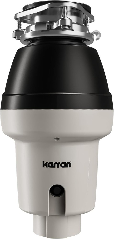 Karran 1/2 HP Garbage Disposal with Power Cord – Quiet Continuous Sink Disposal