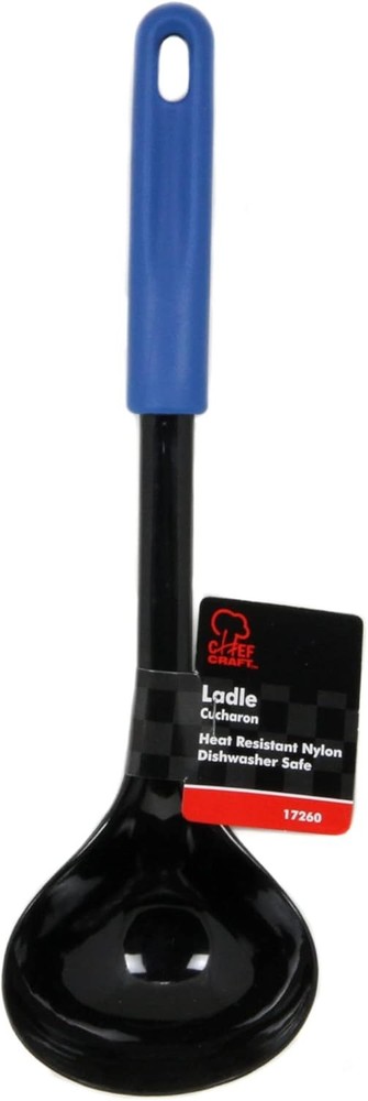 Basic Nylon Cooking/Serving Ladle 12 inch Blue/Black