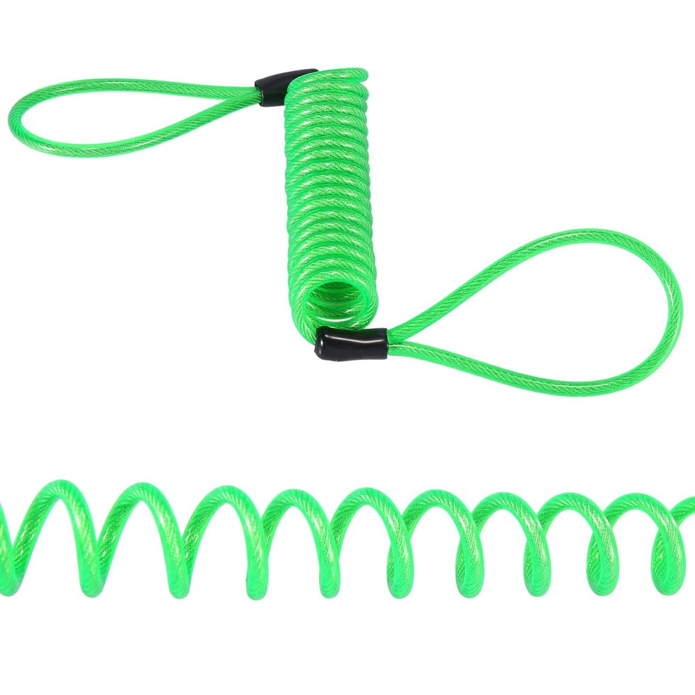 Universal Motorcycle Disc Brake Lock Red with Green Rope Set