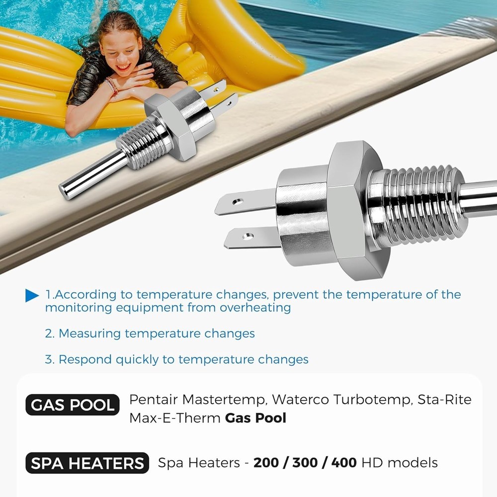 Stainless Steel Replacement Thermistor Sensor for Pentair Sta-Rite MasterTemp...