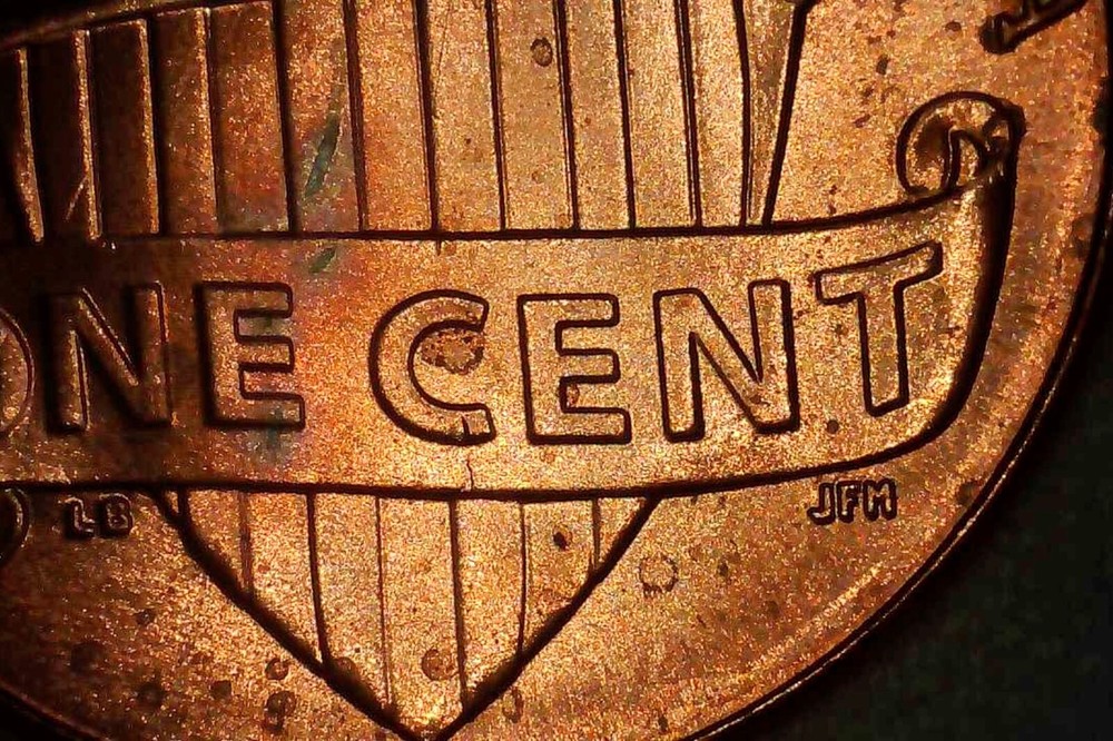 Multi Error Coin - 2023 P Lincoln Cent - Die Chips Doubling Grease Shield Penny