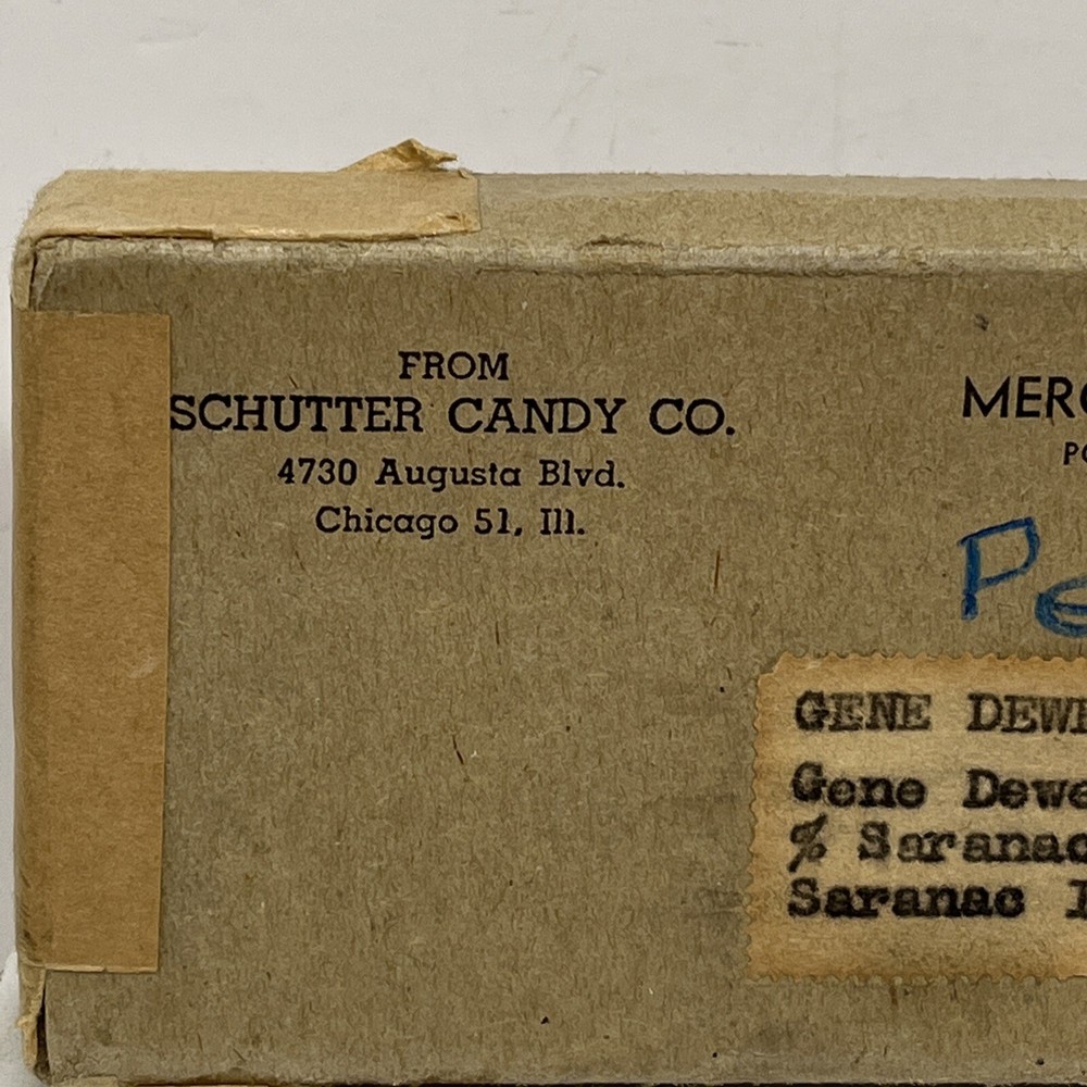 Vintage Schutter Candy Company Empty Box Free USA Shipping