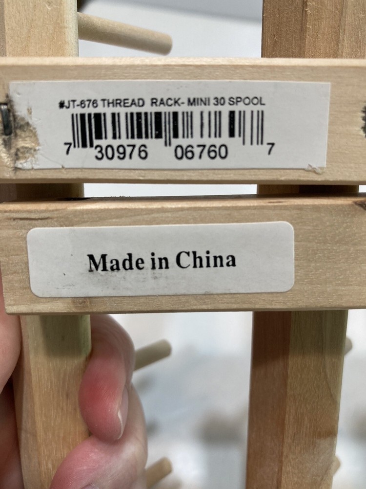 June Tailor Wooden 30 Spool Folding Thread Rack Storage Holder Unused