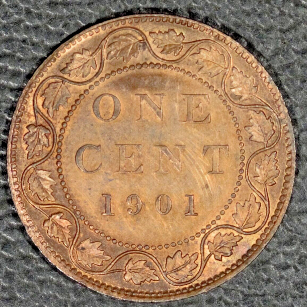 1901 Canada Large Cent, Choice BU, Toned