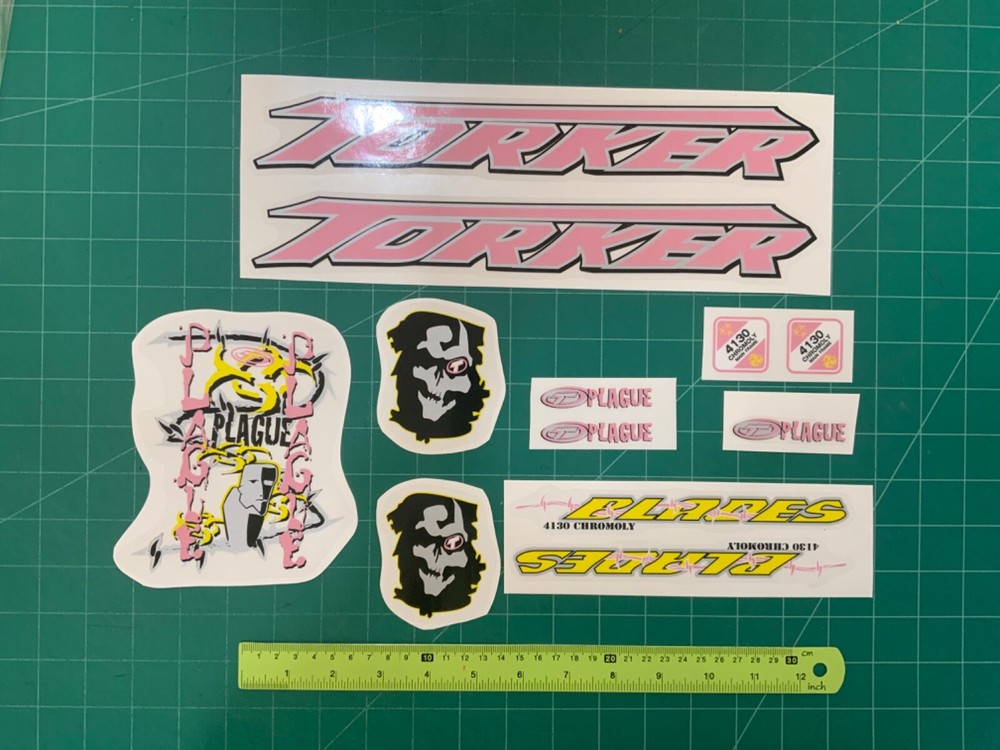 Toker bmx sticker decals