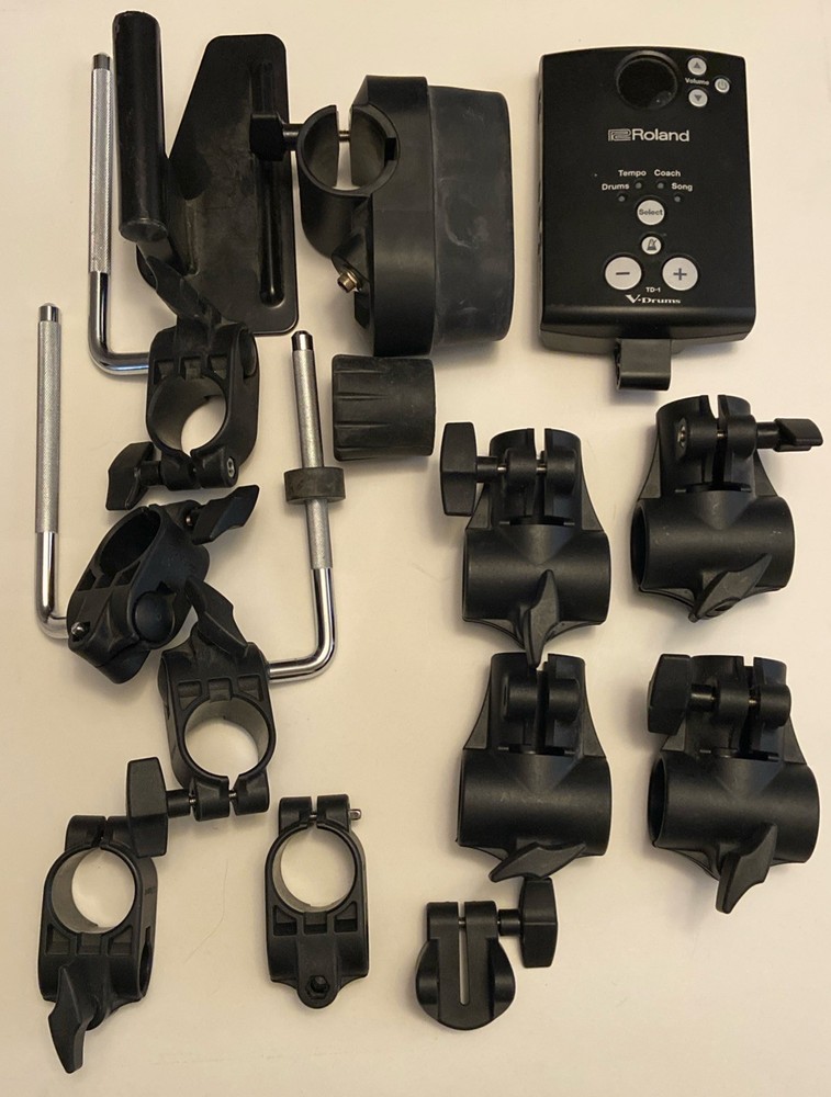 Assorted Clamps V-drums Unit Controller Roland TD-1 Electronic Drum Kick
