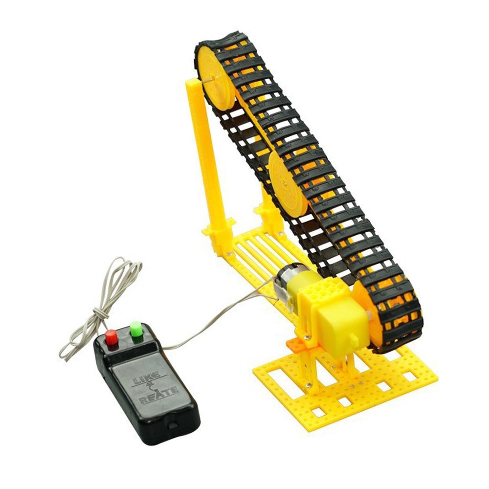DIY Scientific Experiment Conveyor Belt Developing Intelligent Electric