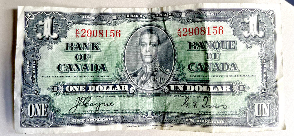 1937 Bank of Canada $1 Note