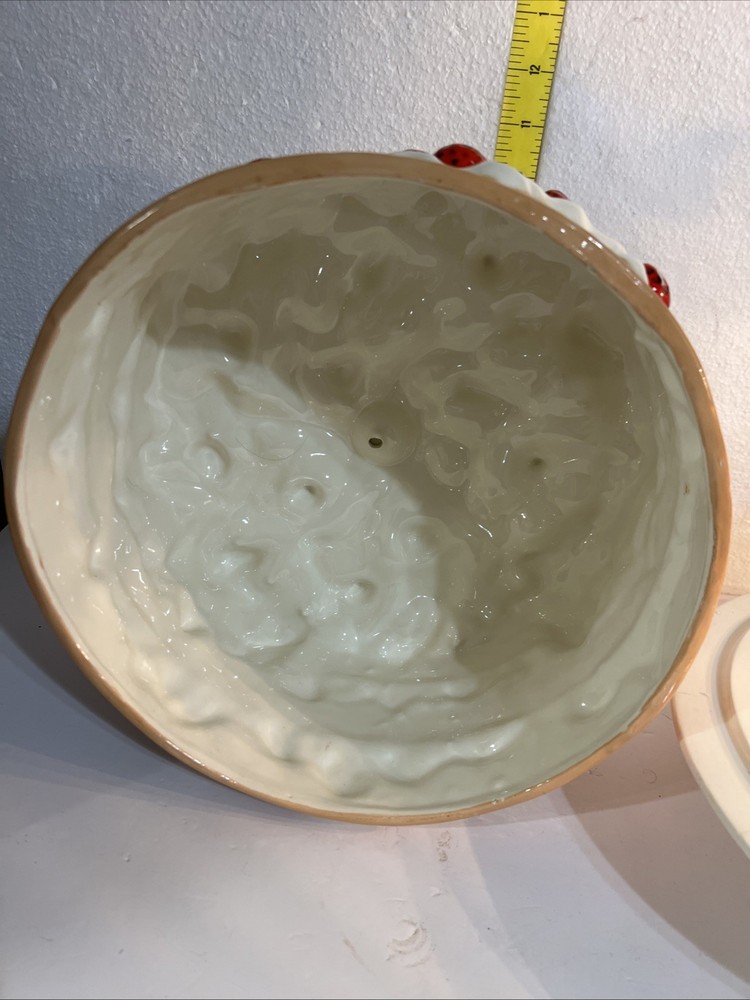 Vintage Spring Strawberry Shortcake Ceramic Cake Stand