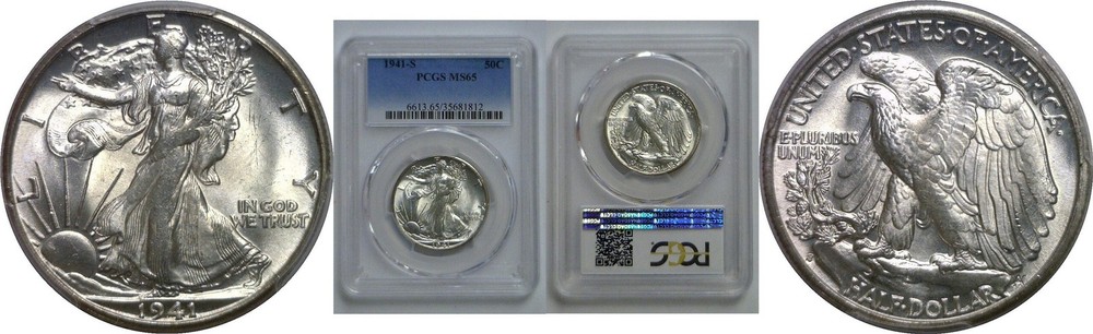 1941-S Walking Liberty Half Dollar   PCGS MS-65