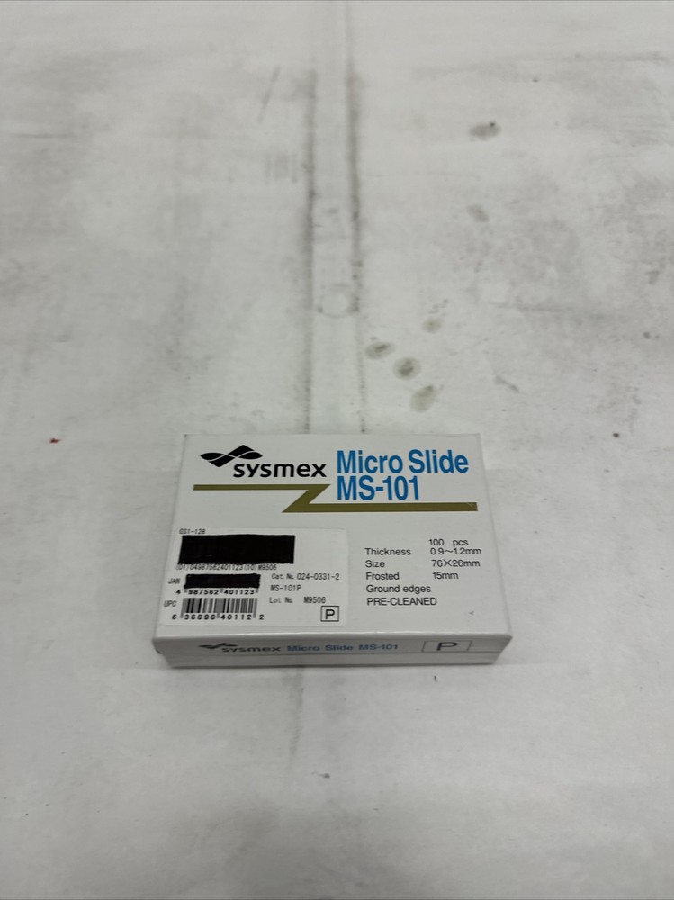 Sysmex Micro Slide Ms-101 76x26mm 15mm 100pcs