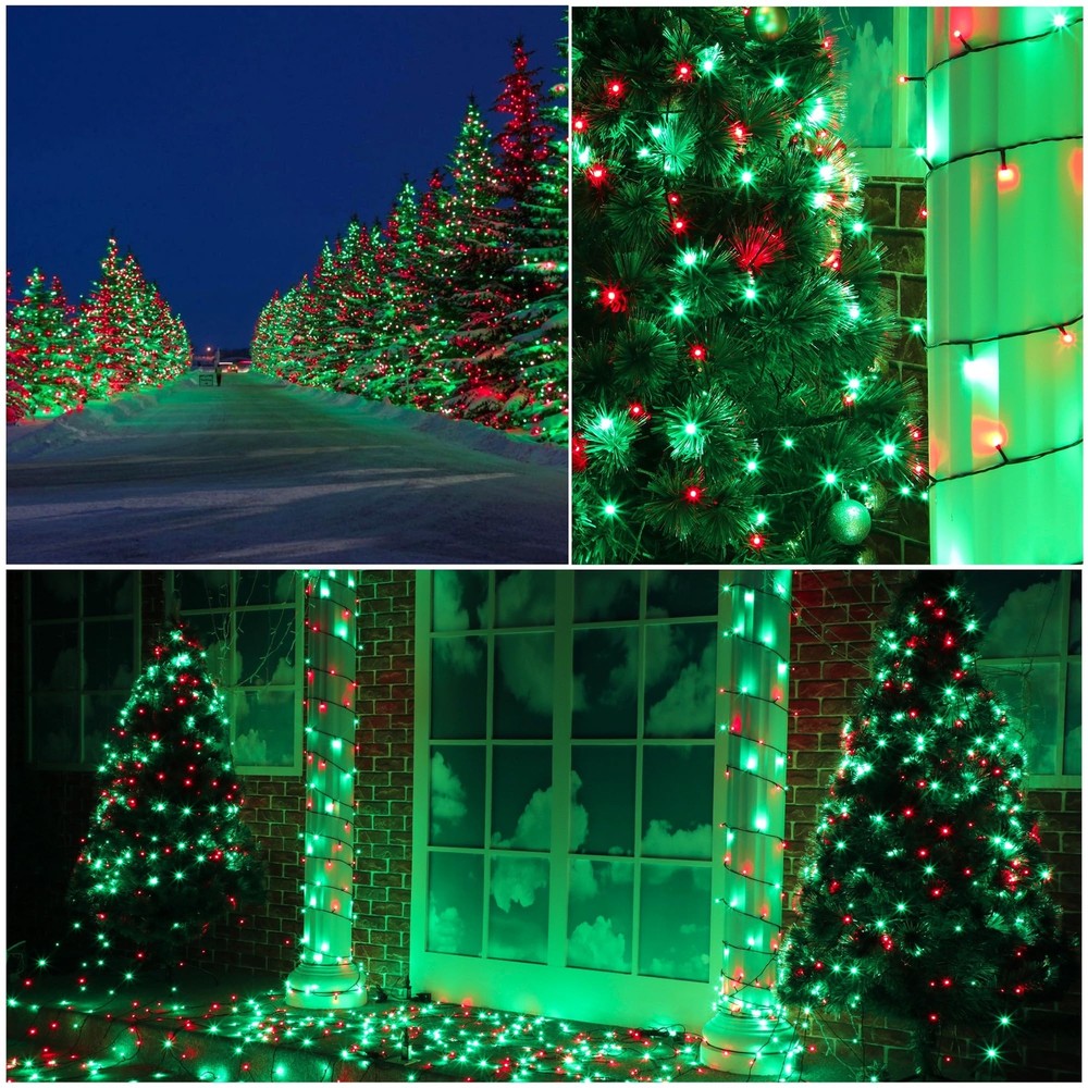 weillsnow 328 FT 1000 LED Christmas String Lights with Remote & Timer, 8 Lightin