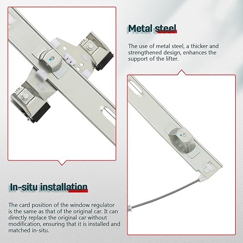 Rear Left Driver Side Power Window Regulator with Motor Fit for 2003 2004