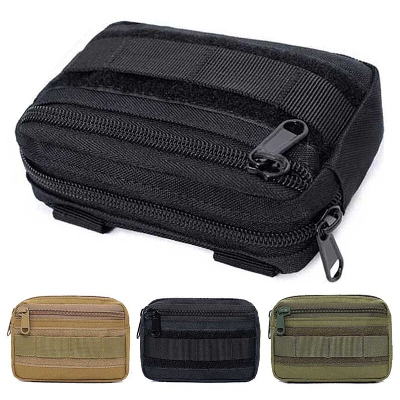 Tactical Molle Waist Pack Double Layer EDC Tool Storage Bag
