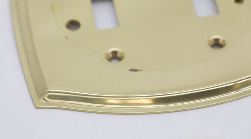 Modern Polished Brass 2 Gang Light Switch Cover