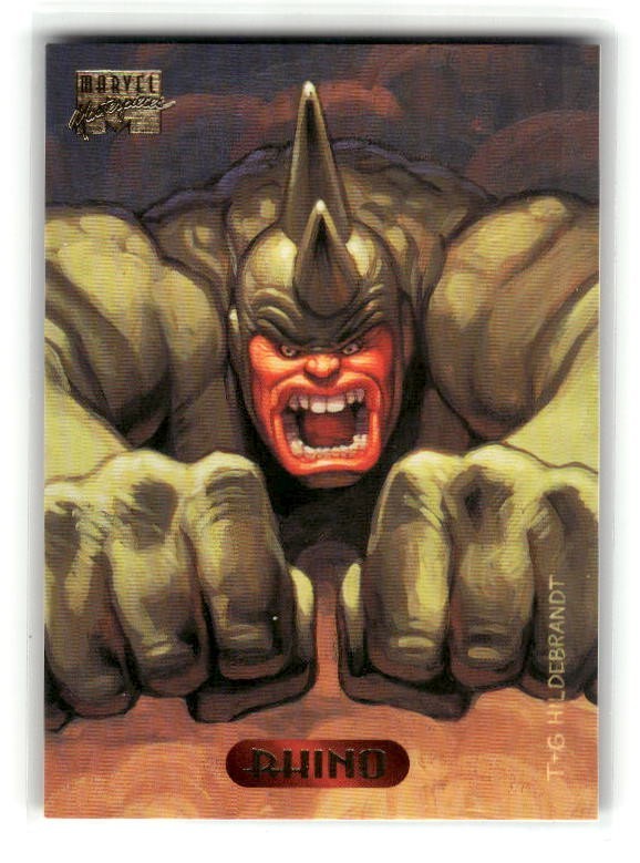 1994 Marvel Masterpieces Trading Card #100 Rhino