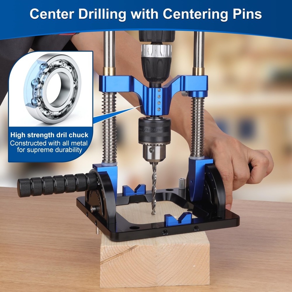 Upgraded Portable Drill Guide, Adjustable 0°to 60°Multi Angle Drill Guide for...