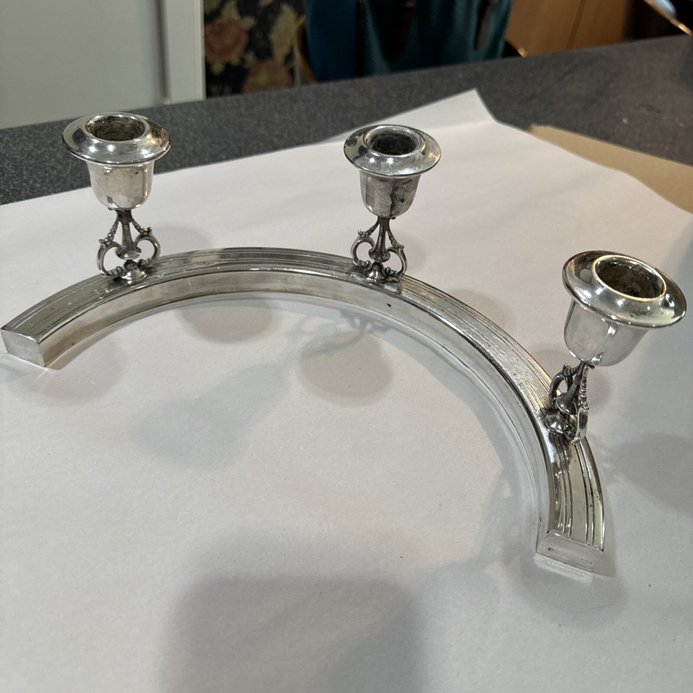 Silver Art Deco Candelabra