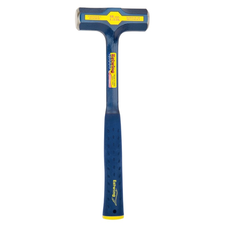 Estwing E6-48E Solid Steel Engineers Hammer 48 oz. with Blue Nylon Vinyl Grip