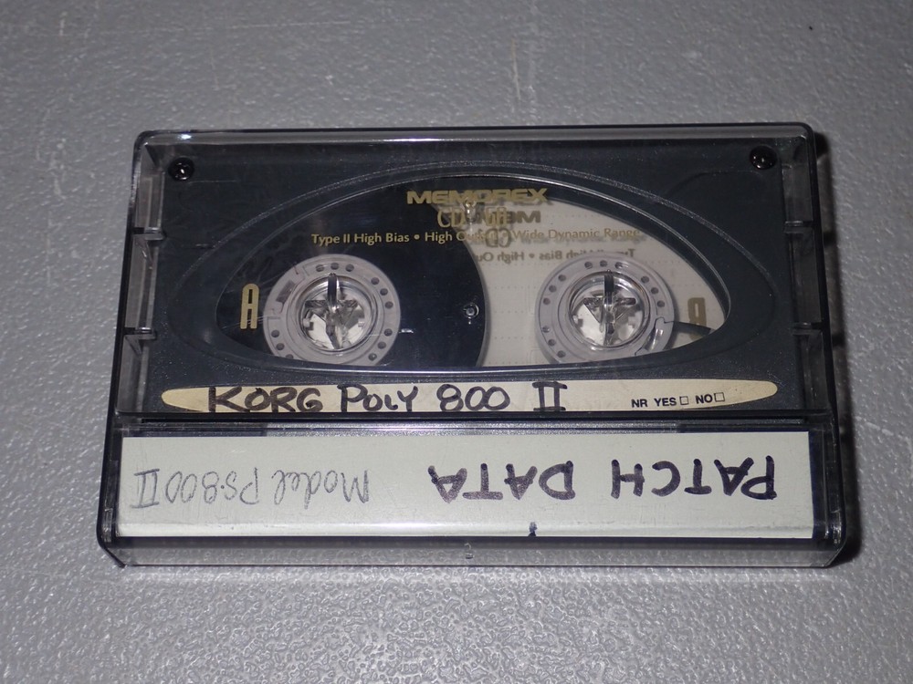 Korg Poly 800 II Data Patch Cassette Tape