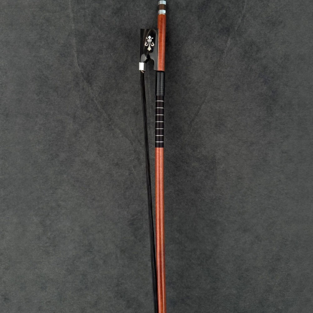 D. Peccatte Copy Master Pernambuco Violin Bow 4/4 Black OX Fleur-De-Lys Silver