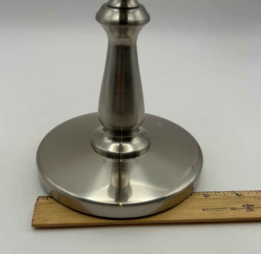 Brushed Nickel Double Sided Vanity Makeup Mirror 8X 8" Round