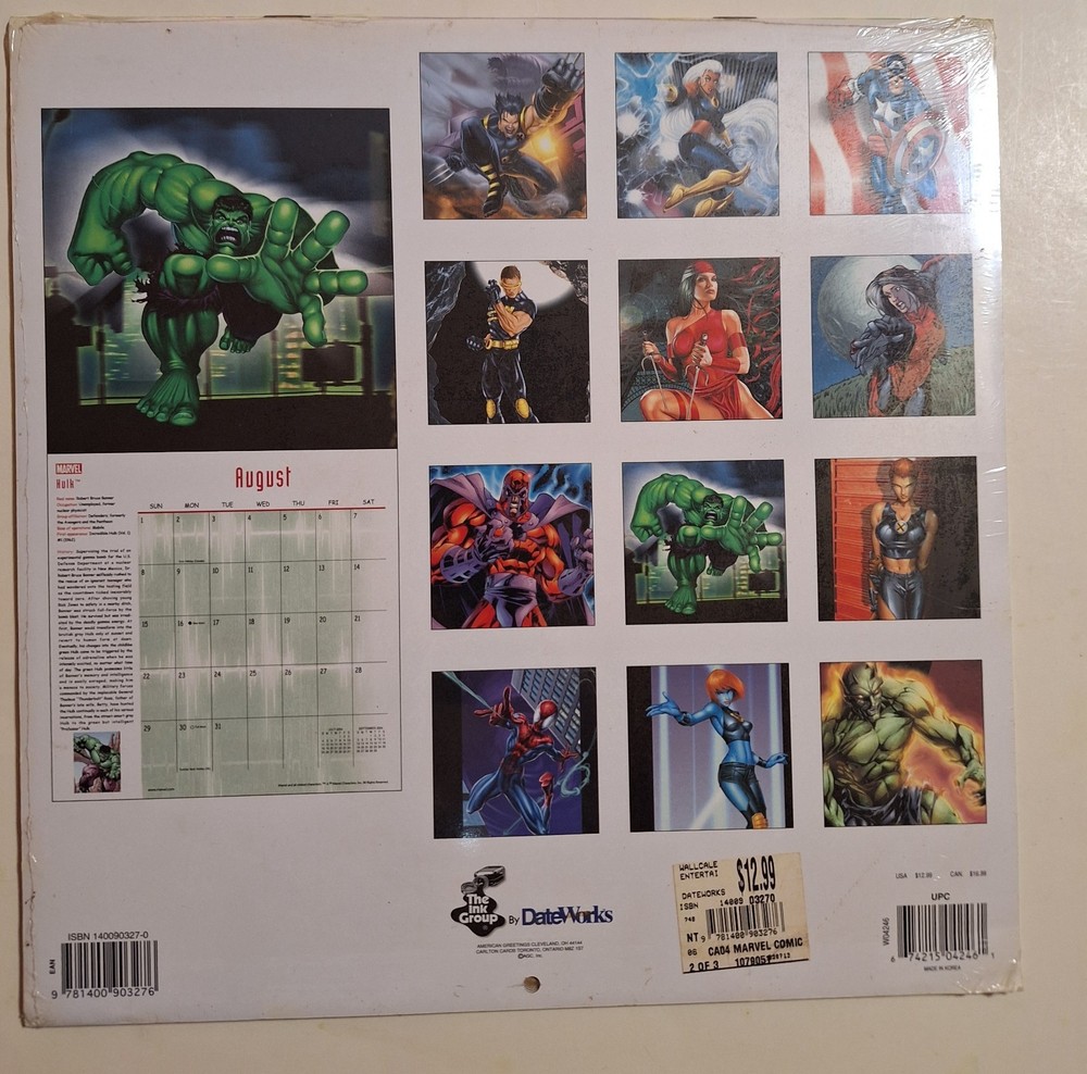 2004 Marvel Comics 16 Month Calendar SEALED