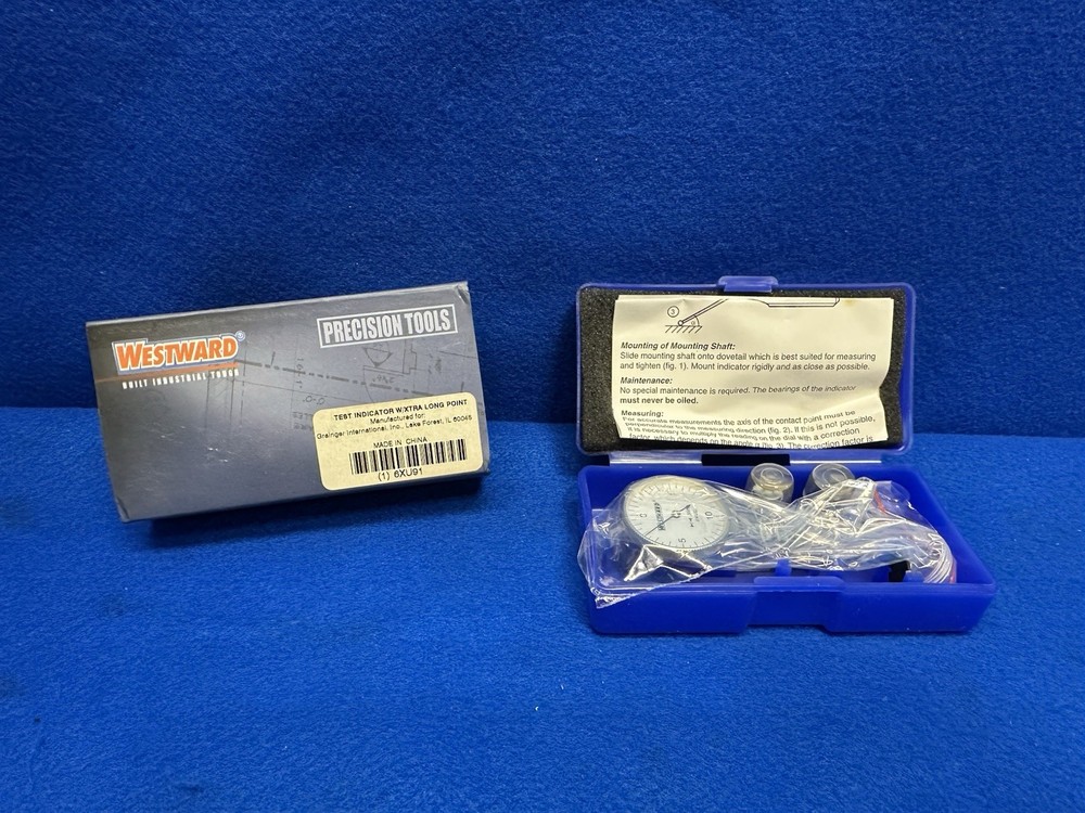 WESTWARD Horizontal Dial Test Indicator, 6XU91