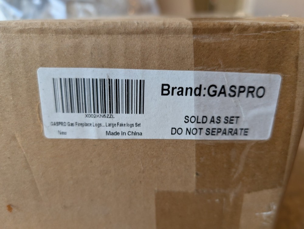 GASPRO Large Fireplace Ceramic Logs 9 Pieces & platinum bright embers plus