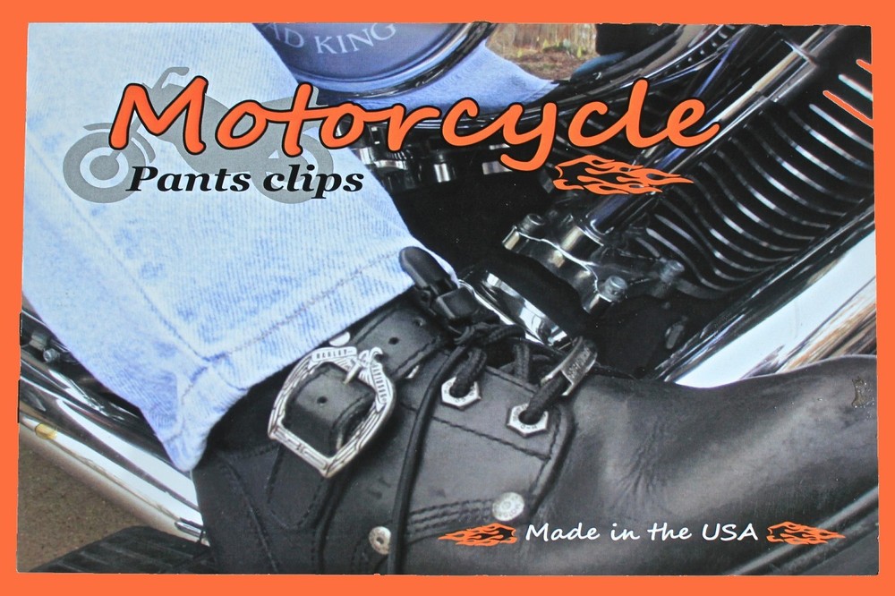 MOTORCYCLE PANT CLIPS / STRAPS  BOOT STRAPS  Original Design not a copy