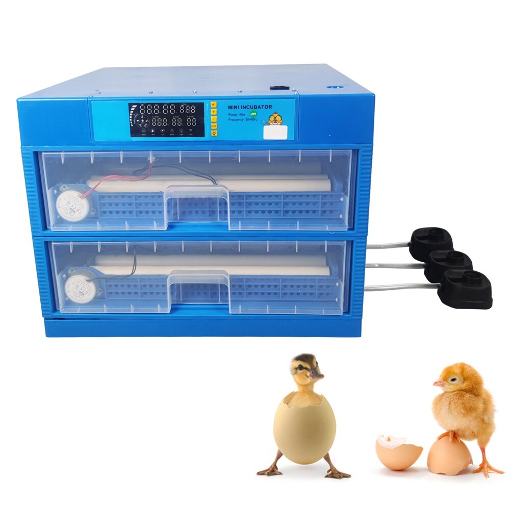 110V Multi-functional LCD Screen Drawer Type Egg Incubator 128 Eggs