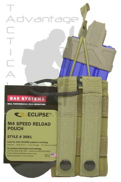 BAE Systems ECLiPSE 5.56 Speed Reload Single Mag MOLLE Pouches - khaki