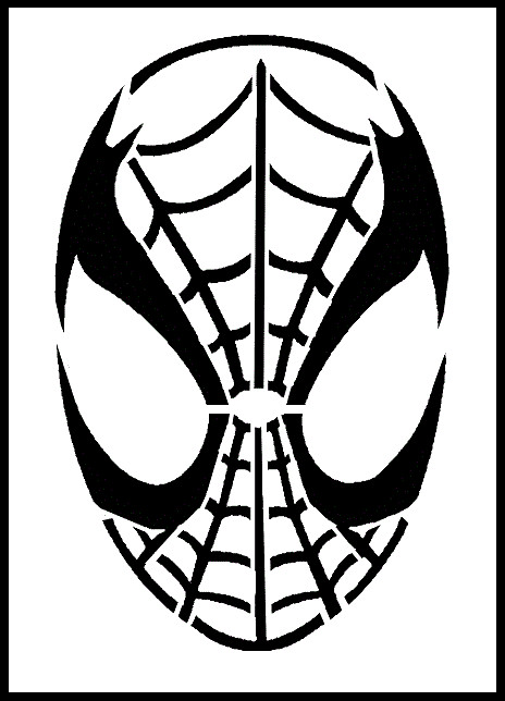 3"x4" Plastic Stencil - Spiderman (SA533)*****