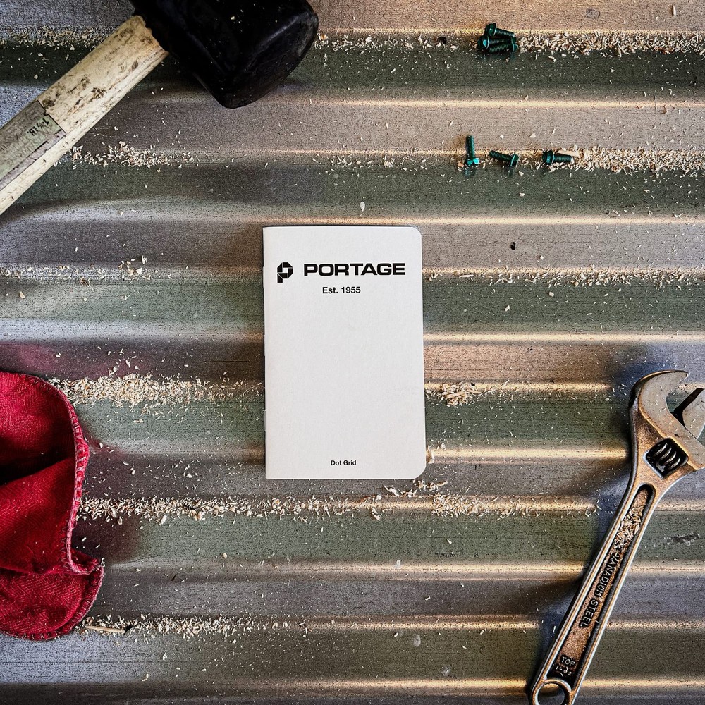 Portage Small Graph Notebook- Notepad for Field Notes, White
