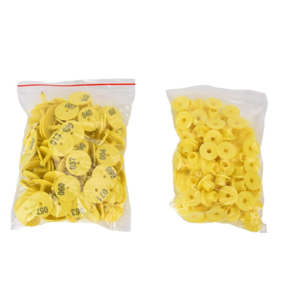 Shanrya Pig Round Ear Tag, Convenient Identification Cattle Numbered Ear Tag ...