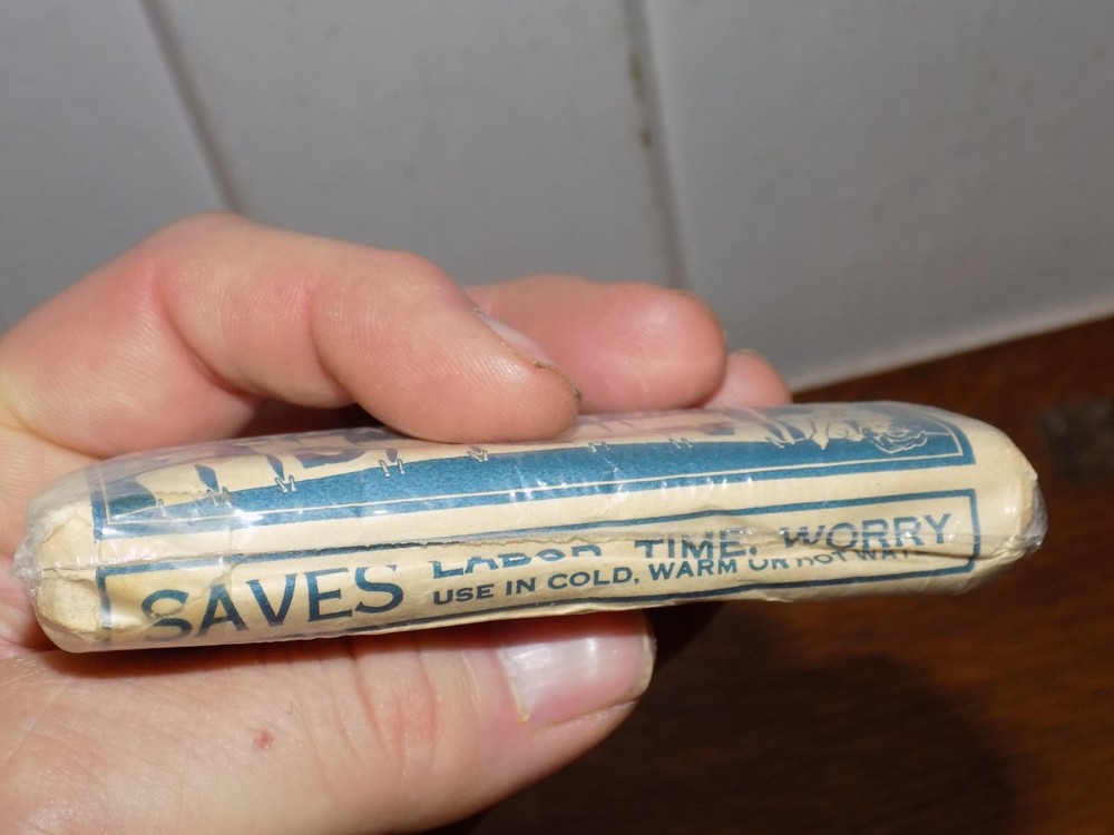 Vintage ABC Brand Blue Laundry Tablet Package